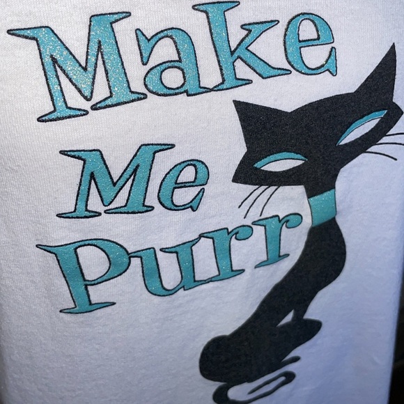 CATS MEOW New Orleans RARE 90s TShirts Make Me Purr & A Little Kitty Unisex L/XL - Picture 4 of 9